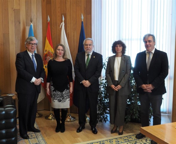 Visita institucional da embaixadora de Polonia ao Parlamento de Galicia